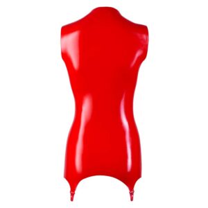 Zip Up Latex Basque Red
