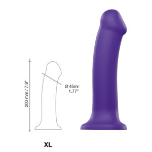 Strap On Me Silicone Dual Density Bendable Dildo XLarge Purple