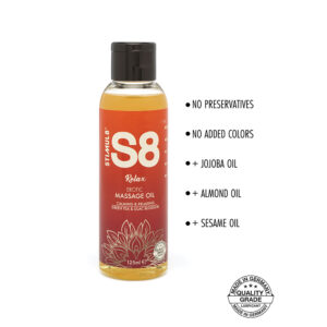 S8 Relax Erotic Massage Oil Green Tea and Lilac Blossom 125ml