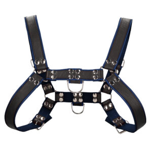 Ouch Chest Bulldog Harness Blue Small To Medium