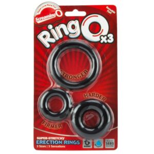 Screaming O Ring O x 3 Black Cockrings
